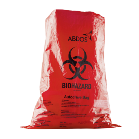 Abdos 100Pcs 42x42 Inch Biohazard Bright Red Disposable Bags