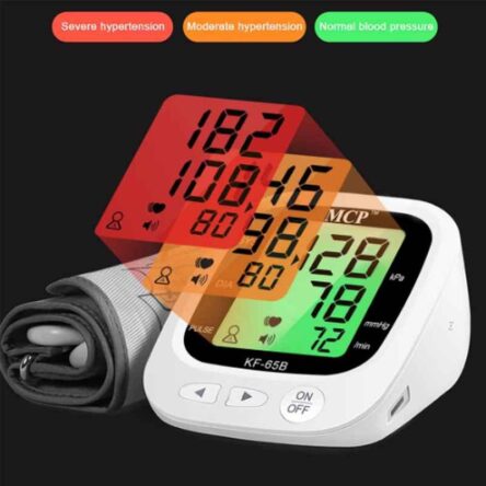 MCP Digital Tri-Colour Backlight Blood Pressure Monitor with USB Charging