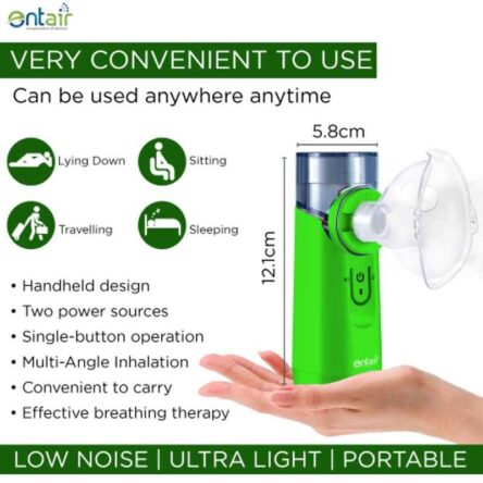 Entair Portable Mesh Nebulizer Kit with USB Charger