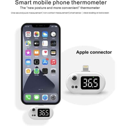 MCP White Portable Thermometer for iOS Smartphone