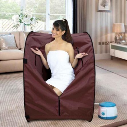 Kawachi 750W Chocolate Brown Panchkarma Swedan Portable Steam Sauna Bath for Health & Beauty Spa at Home