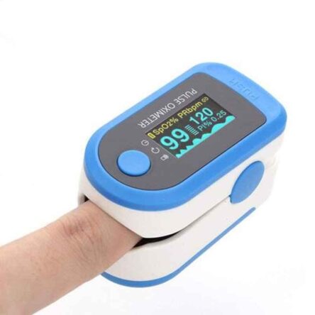 Olex SpO₂ Blue & White Fingertip Pulse Oximeter with 4 Ways Rotatable OLED Display