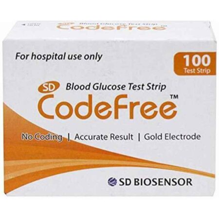 Sd Codefree Sugar Check 100 Pcs Glucometer Strips Box