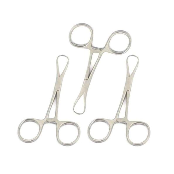 Forgesy 3 Pcs 4.5 inch Stainless Steel Backhaus Towel Forceps Set