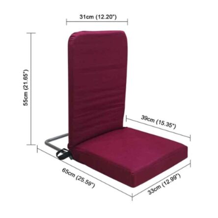 Kawachi Maroon Small Portable Folding Relaxing Yoga Meditation Chair for Kids & Back Support