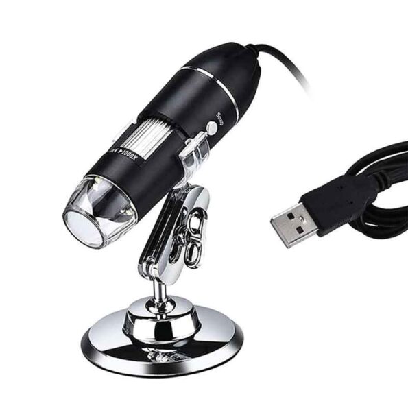 Microware 40-1000X 2.0MP 8 LED Digital Microscope with 3 in 1 USB