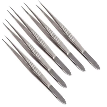 Forgesy 5 Pcs 6 inch Stainless Steel Pointed Thumb Dissecting Forceps