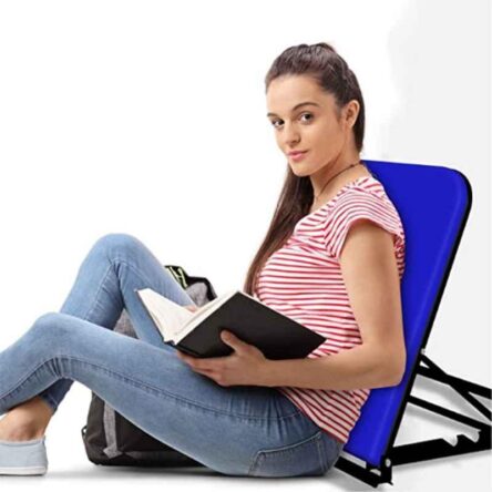 VMS 61x61x10cm Stainless Steel Adjustable Bed Back Rest with Water Proof Rexene Cover Mattress