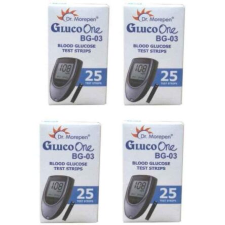 Dr. Morepen Gluco One Bg-03 100 Pcs Glucometer Strips Box