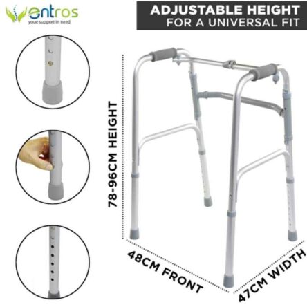 Entros Premium Light Weight Aluminum Height Adjustable Reciprocal Folding Walker