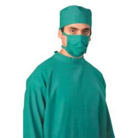 Smart Care HL-1 2 Layer Cloth Green Tie Face Mask