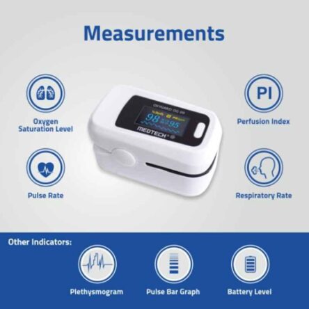 Medtech OG09 SPO2 OLED Display Pulse Oximeter Blood Oxygen Saturation Heart Rate Monitor