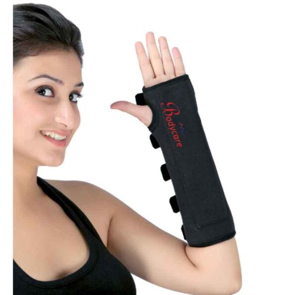 Bodycare Cotton & Elastic Black Wrist Brace with Thumb Support