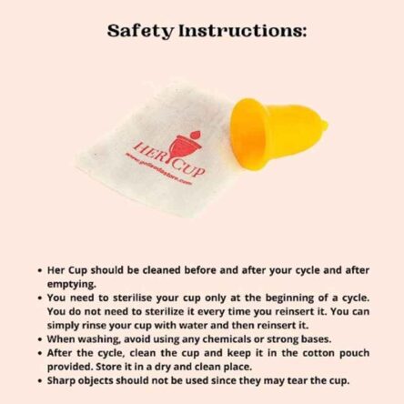 Goli Soda 25ml Silicone Yellow Reusable Menstrual Cup for Women