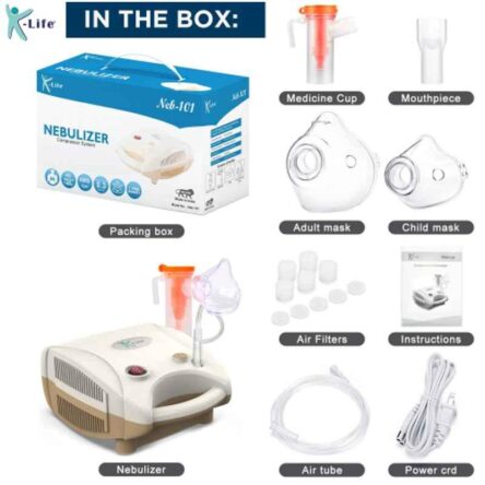 K-Life Neb-101 White Nebulizer with Storage Pouch