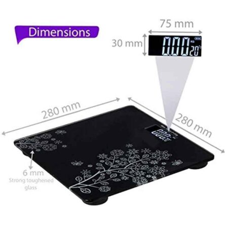 Thermocare 50g-180kg Thick Tempered Glass Digital Display Personal Body Weight Weighing Scale