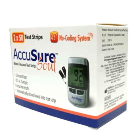 Accusure Soul 100 Pcs Glucometer Test Strips