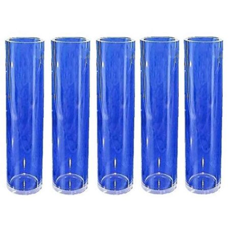 Lab Junction 5 Pcs 3.5ml Glass Colorimeter Test Tubes Set with Flat Bottom