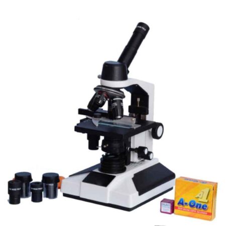 ESAW 1500x Monocular Student Compound Microscope with Semi Plan Achro Objectives & LED Illumination Kit