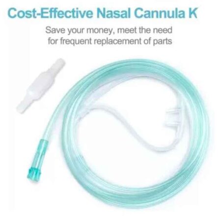 Fairbizps Green Reusable Nasal Oxygen Cannula with Soft Touch Universal Connector & Long Tube  (Pack of 5)