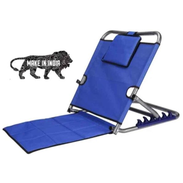 Welltrust Metal Blue Adjustable Hospital Back Rest for Bed & Back Support