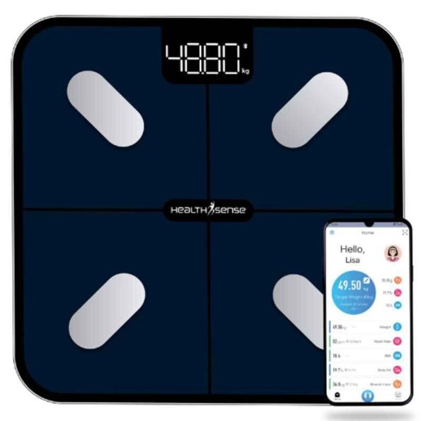 HealthSense HealthU Plus Smart Bluetooth Weighing Scale with Heart Rate Feature