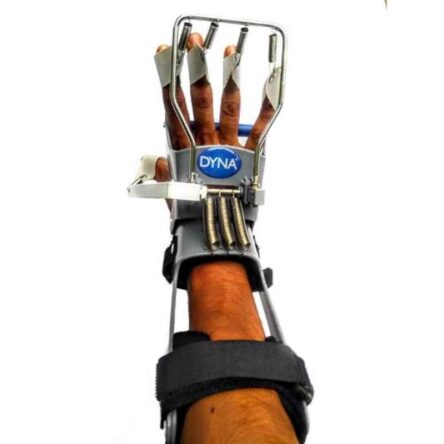 Dyna Size-2 Breathable Fabric Dynamic Cock Up Wrist Brace with Finger Extension Assist