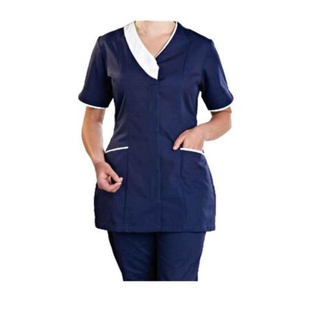 Superb Uniforms Polyester & Viscose V Neck Medical Tunic Set for Women