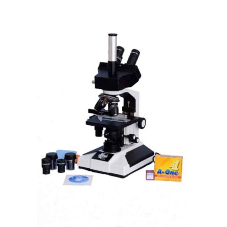 ESAW Trinosemi 40-1500x Trinocular LED Illumination Pathological Microscope with Semi-Plan Achro Objectives 50 Slides & Cover Slips