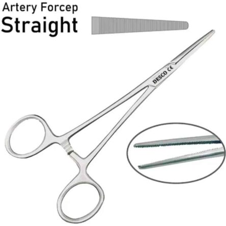 Desco 8 inch Stainless Steel Kelly Artery Straight Hemostats Forceps