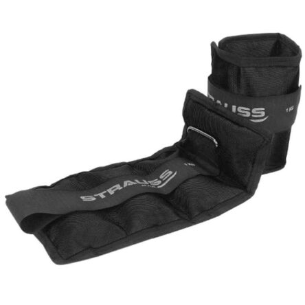 Strauss 30.5x16x2.5cm Neoprene Black Adjustable Ankle Weight
