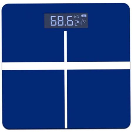 BeatXP Blue Plus 180kg Tempered Glass Digital Bathroom Weighing Scale with LCD Panel & Thick Tempered Glass