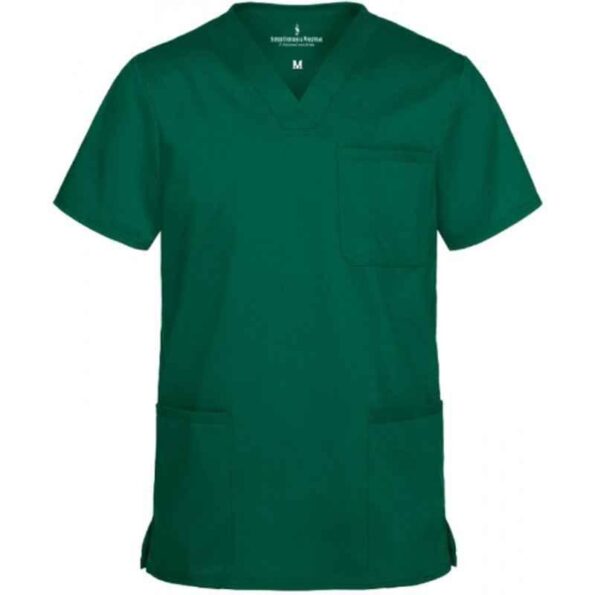 Superb Uniforms Polyester & Viscose Green Half Sleeves Nursing Scrub for Men