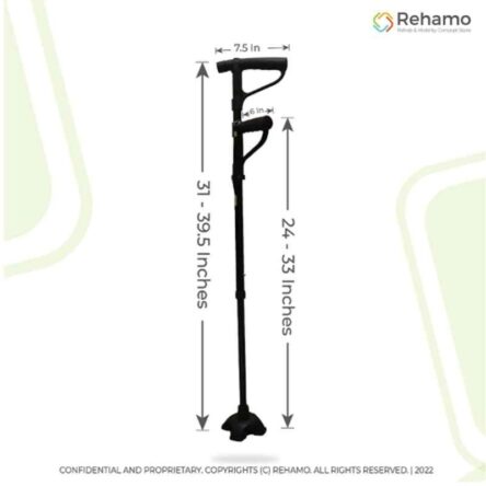 Rehamo Canie QMF 39.5 inch Aluminium Walking Stick