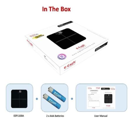 Eagle 180kg Electronic Tempered Glass LCD Personal Weighing Scales