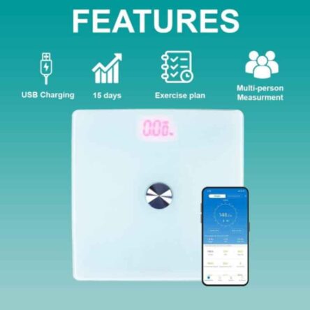 Acu-Check Bluetooth White Weighing Machine Scale for Human Body