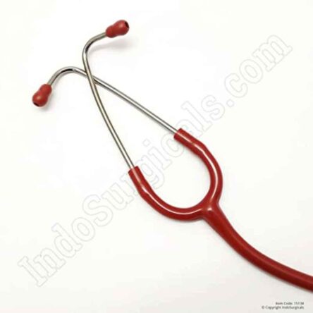 Indosurgicals Silvery Aluminium Red Stethoscope