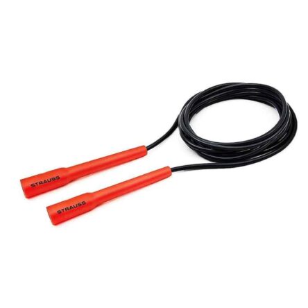 Strauss Orange Adjustable Skipping Rope with Anti Slip Grip