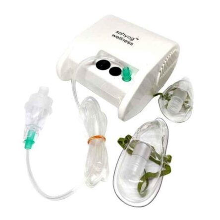 Sahyog Wellness White Piston Compressor Nebulizer with Flow Adjuster