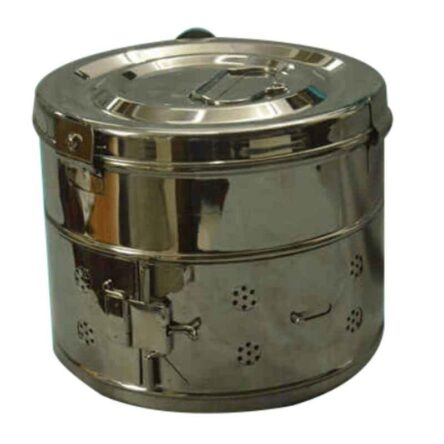 KDB 9×9 inch Stainless Steel Jointless Dressing Drum with Button