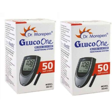 Dr. Morepen Bg-03 100 Pcs Glucometer Strips Box