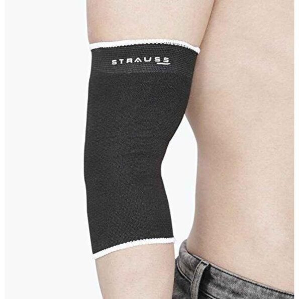 Strauss Free Size Black Elbow Support