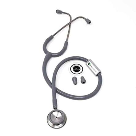 Indosurgicals Silvery II Stainless Steel Grey Stethoscope