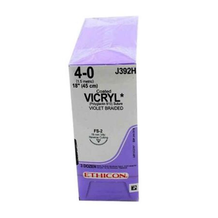 Ethicon NW2494 Vicryl 4-0 Absorbable Violet Braided Suture2