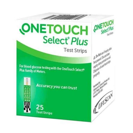 OneTouch Select Plus 25 Pcs Blood Glucose Test Strips Box