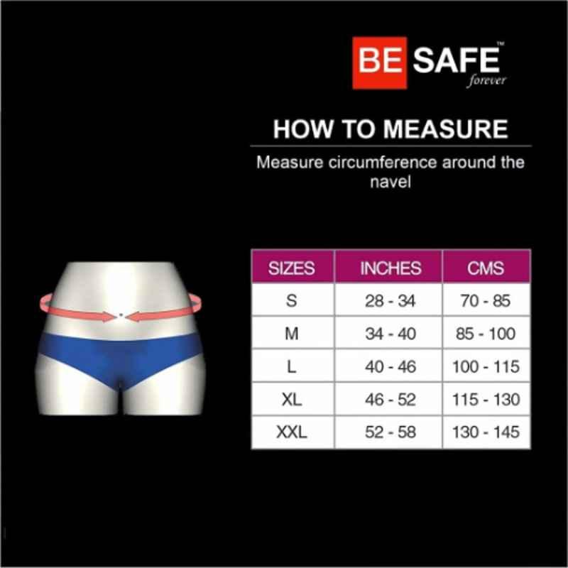 Besafe Forever Neoprene Grey Lumbo Sacral Orthopedic Support Waist Belt for  Lower Back Pain, GLSBG01, Size: XL