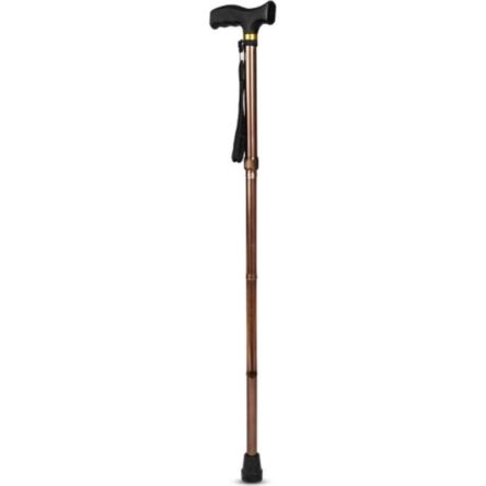 Entros Height Adjustable Aluminum L-Shaped Folding Single Walking Stick