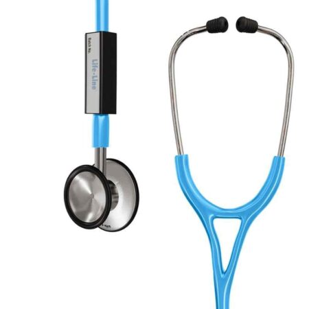 Lifeline Aluminium Light Blue Single Diaphragm Chest Piece Stethoscope with 2 Way Tube