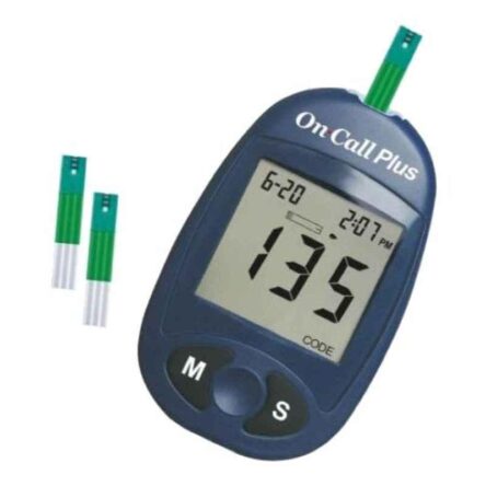 On Call Plus Acon Glucometer with 10 Strips