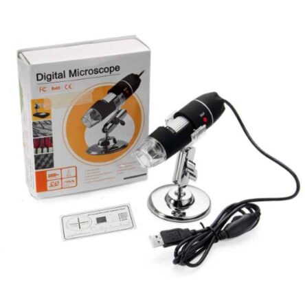 Microware 40-1600X 8 LED USB Digital Hand Held Microscope with Bracket